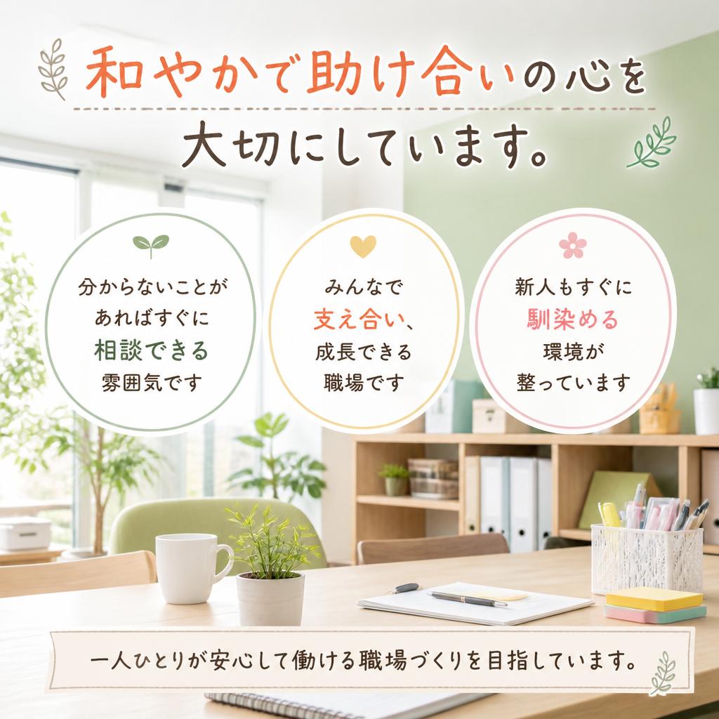 アットホームな職場環境